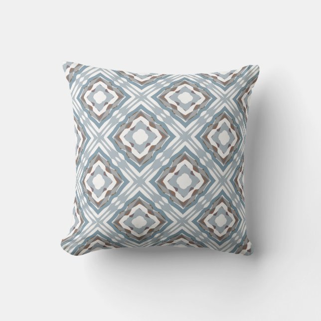 Bali Geometric Beach Blues Cushion (Front)