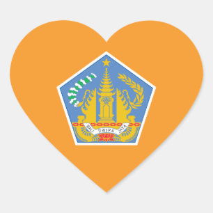 Bali Heart Flag, Indonesia Sticker