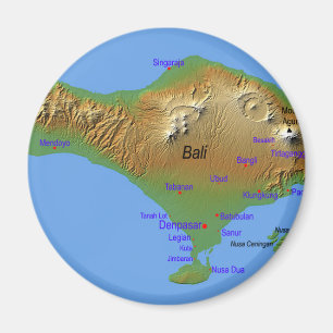 Bali Holliday Map Magnet