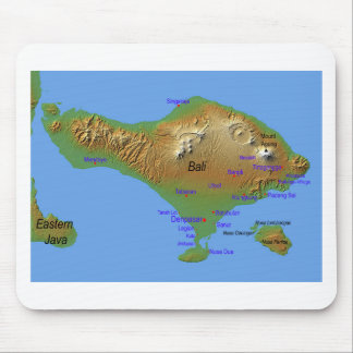 Bali Holliday Map Mouse Pad