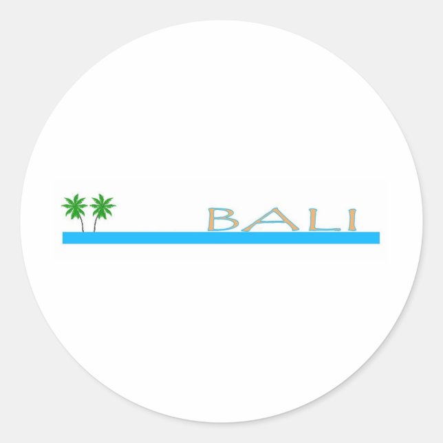 Bali, Indonesia Classic Round Sticker (Front)