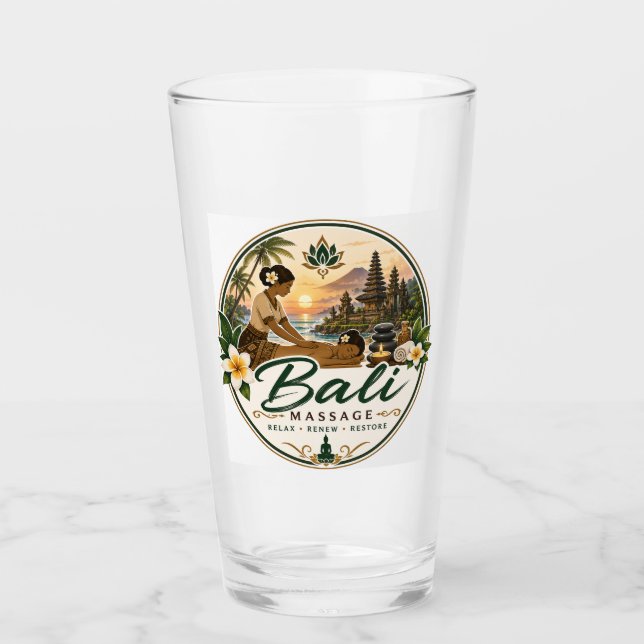 Bali, Indonesia massage Glass (Front)