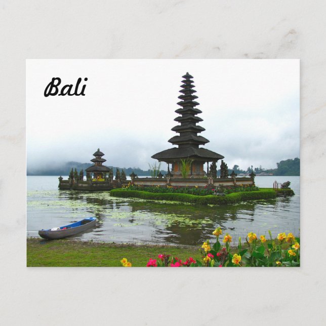 Bali, Indonesia - Pura Ulun Danu, Lake Bratan Postcard (Front)