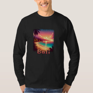 Bali Indonesia Sunset Beach Orange Colours T-Shirt