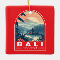 Bali Indonesia Travel Art Vintage