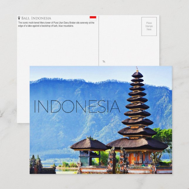 Bali, Indonesia Travel Postcard (Front/Back)