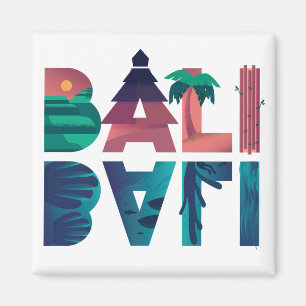 Bali Indonesia Travel Sticker Magnet