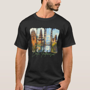 Bali Indonesia Travelling Trip Brushstroke Souveni T-Shirt