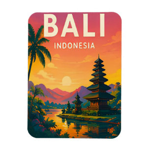 Bali Indonesia Tropical Temple Island Escape Magnet