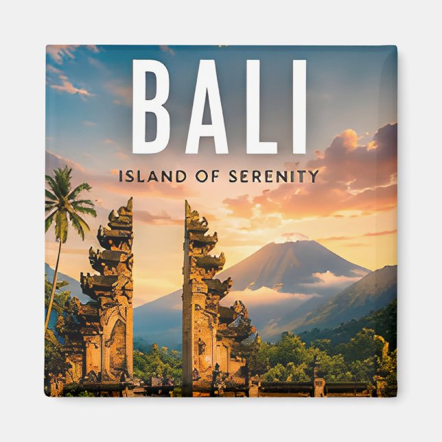🌺 Bali Indonesia Tropical Temple Magnet (Front)
