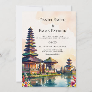 Bali Indonesia View Destination Wedding Invitation