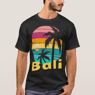 Bali Indonesia - Vintage Tropical Sunset Bali Para T-Shirt