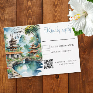 Bali Indonesia Wedding RSVP Card