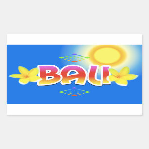 Bali Island Rectangular Sticker