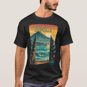 Bali Island Summer Retro Sunset Beach Ocean T-Shirt