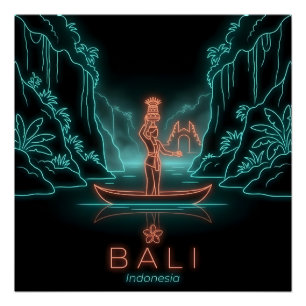 Bali Kebaya Woman — Sacred River— Indonesia Poster