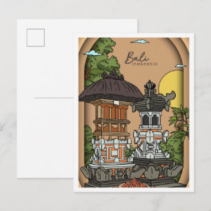 Bali Land of God Indonesia Travel Postcard