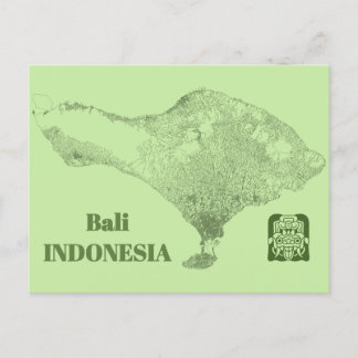 Bali Map Postcard
