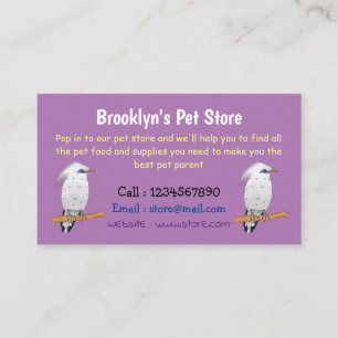 Bali Myna tropical exotic bird Business Card