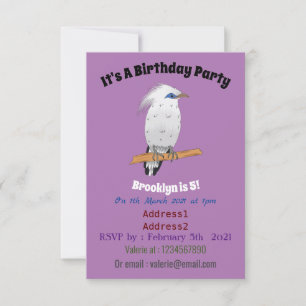 Bali Myna tropical exotic bird Invitation