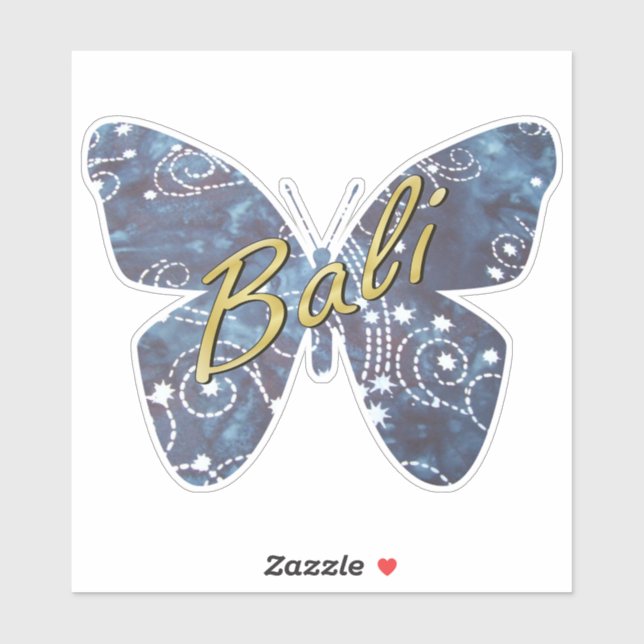 Bali Nights Batik Butterfly Sticker (Sheet)