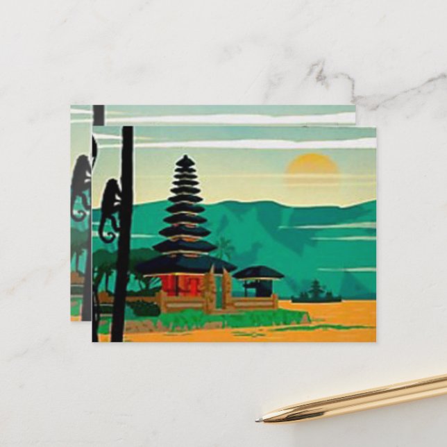Bali postcard (Front/Back In Situ)