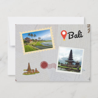 Bali Postcard: Tropical Paradise Travel Souvenir Postcard