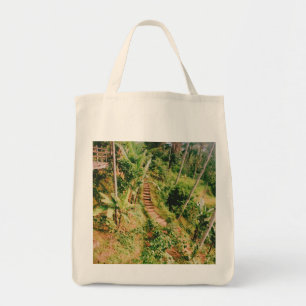 Bali rainforest Stairway Tote Bag