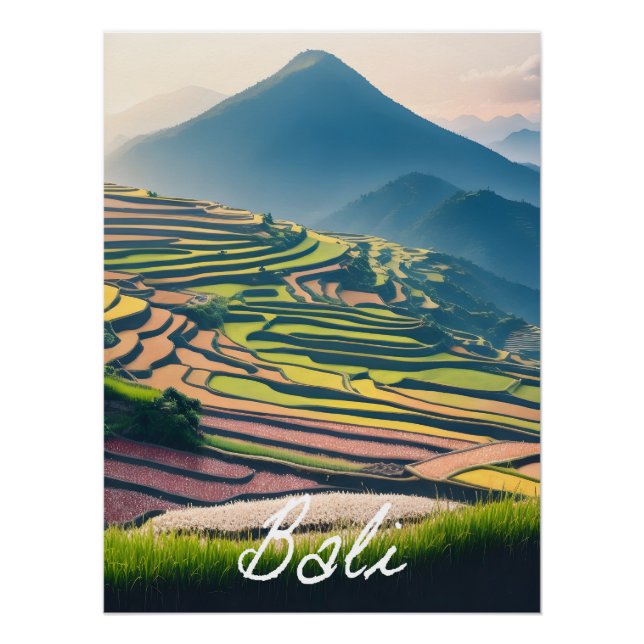 Bali Rice Terraces Travel Poster (Front)