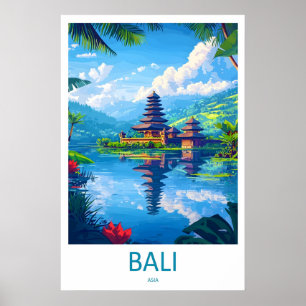 Bali Ski Park Vintage Poster National Travel