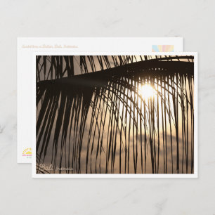 Bali Sunset Palm Leaf – Travel Postcard
