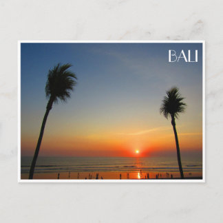 bali sunset postcard