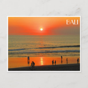 bali sunset seminyak postcard