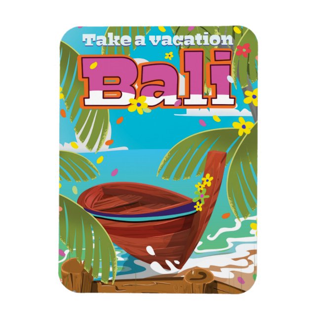 Bali Travel poster. Magnet (Vertical)