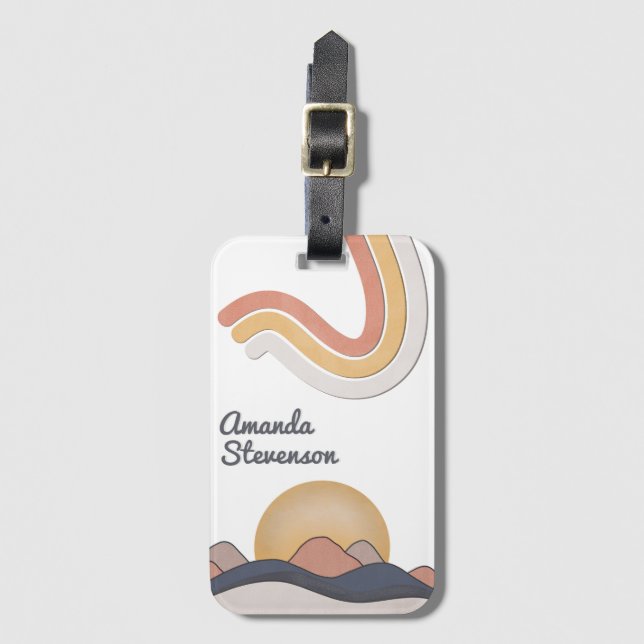 Bali Tropical Island Personalised Luggage Tag (Front Vertical)