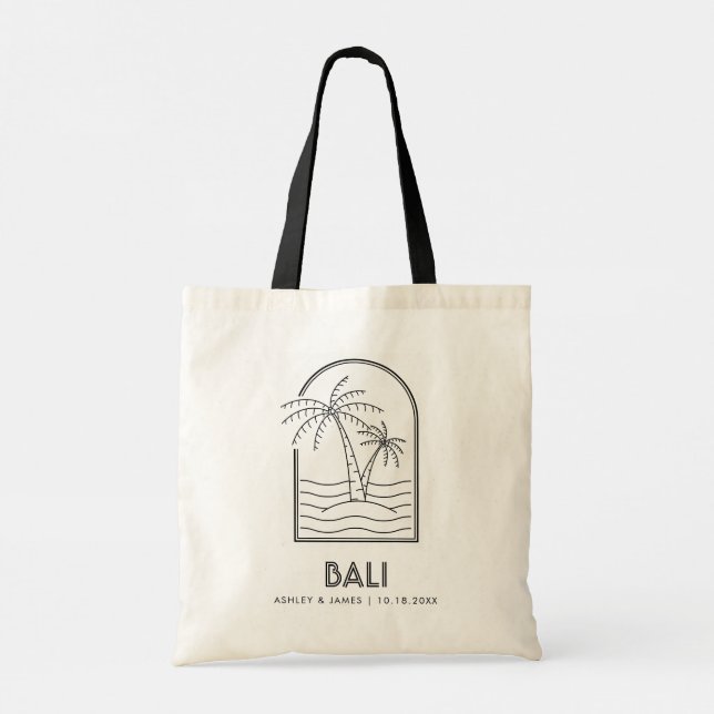 Bali Wedding Weekend Destination Wedding Tote Bag (Back)