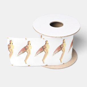 Bali Winged Goddess Thunder_Cove Satin Ribbon