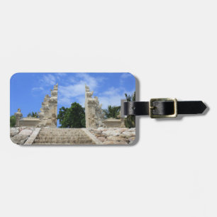 Balinese art luggage tag