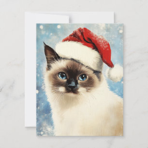 Balinese Cat Christmas Holiday Card