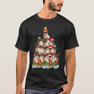 Balinese Cat Xmas Tree Santa Christmas Balinese T-Shirt