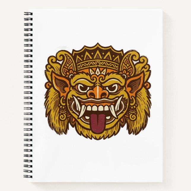 Balinese Cultural Barong  Notebook (Front)