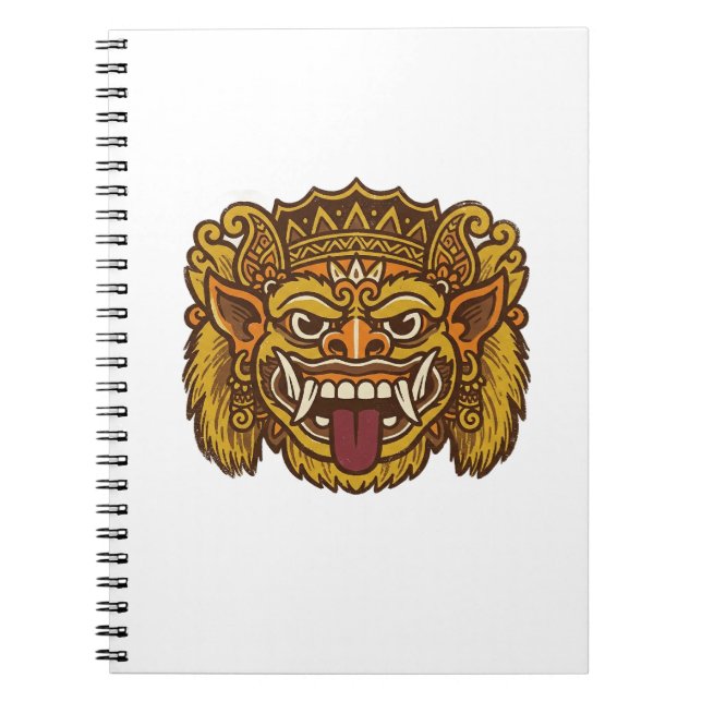 Balinese Cultural Barong  Notebook (Front)