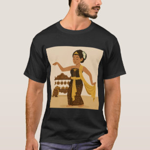 "Balinese Dancer Illustration T-Shirt