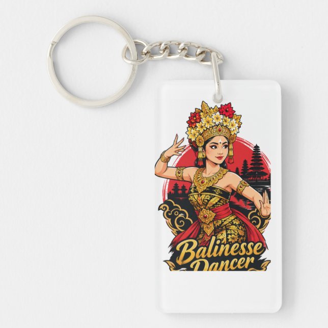 Balinese dancer key ring (Front)
