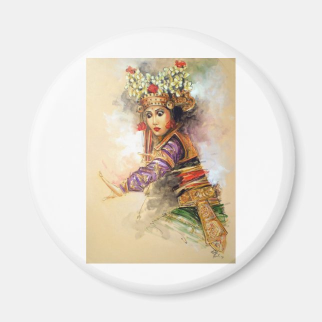 Balinese dancer magnet (Front)