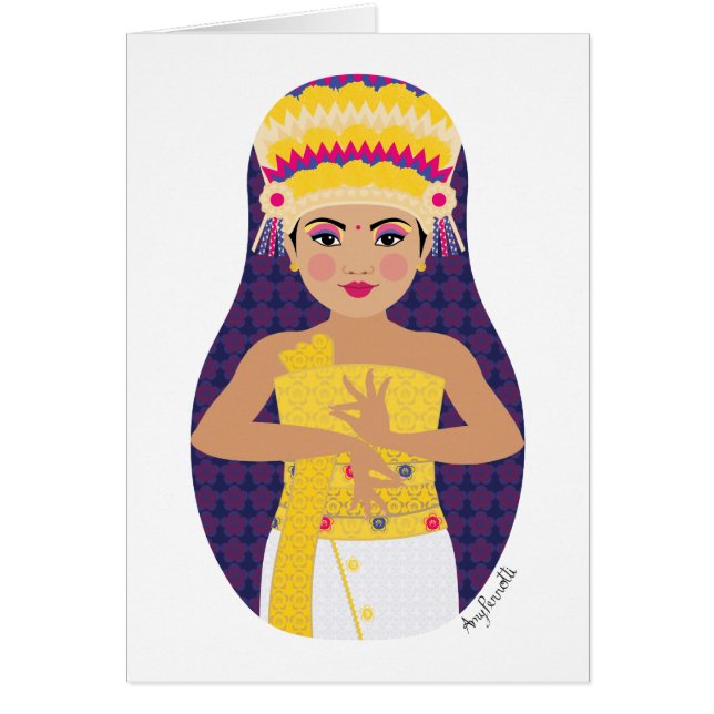 Balinese Dancer Matryoshka Card (Front)