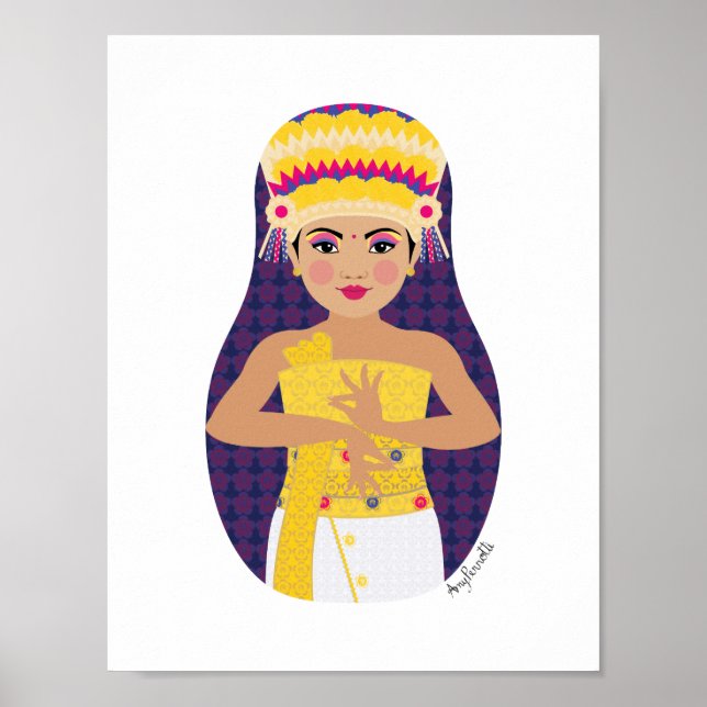 Balinese Dancer Matryoshka Poster (Front)