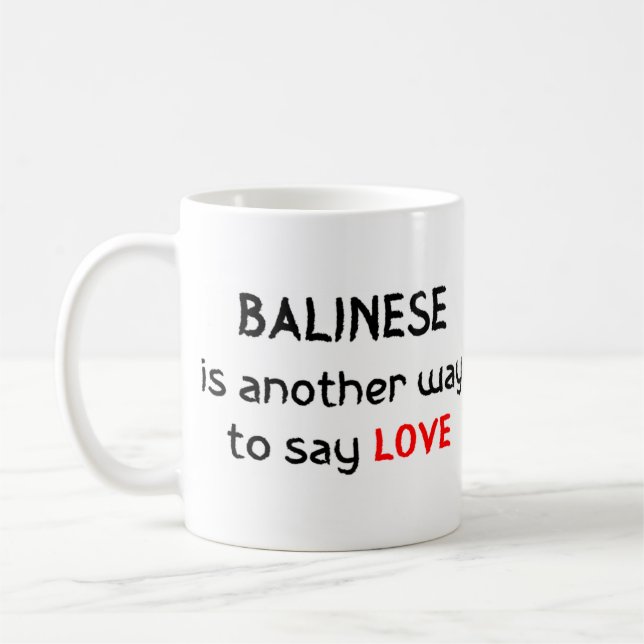 balinese love coffee mug (Left)