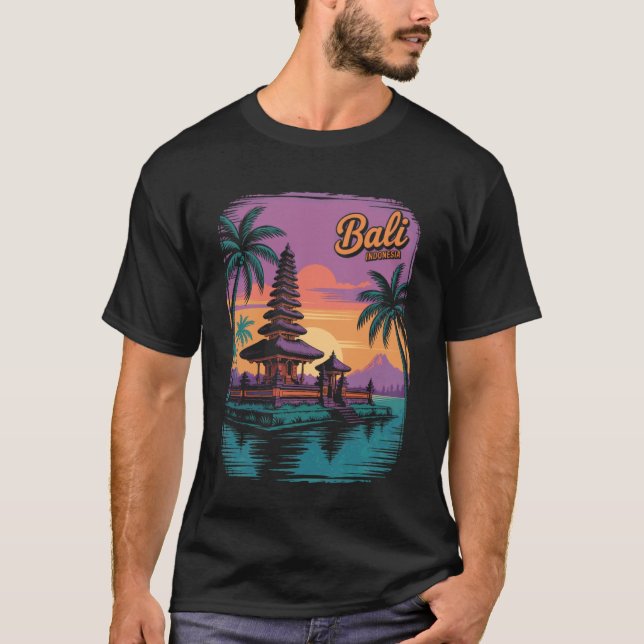 Balinese Temples Indonesian Vintage Bali Indonesia T-Shirt (Front)