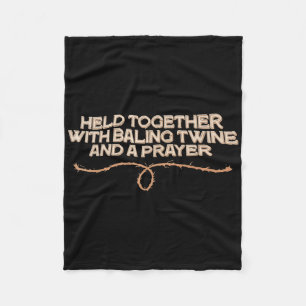 Baling Twine And Prayer Resilience Graphic Design Fleece Blanket